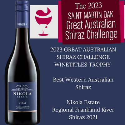 BEST WESTERN AUSTRALIAN SHIRAZ TROPHY IN 2023 GREAT AUSTRALIAN SHIRAZ CHALLENGE